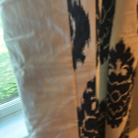 Navy and white curtain panels - set of 2 - Picture 7 of 12